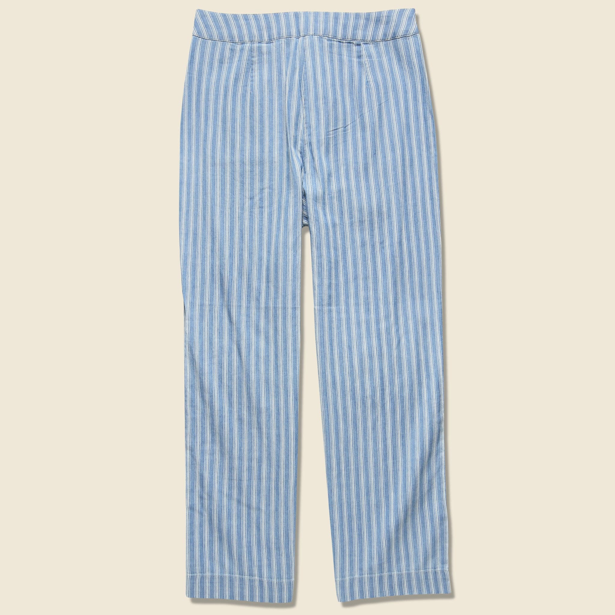 
                          Striped Denim Culotte Pant - Blue - Nice Things - STAG Provisions - W - Pants - Twill
                        