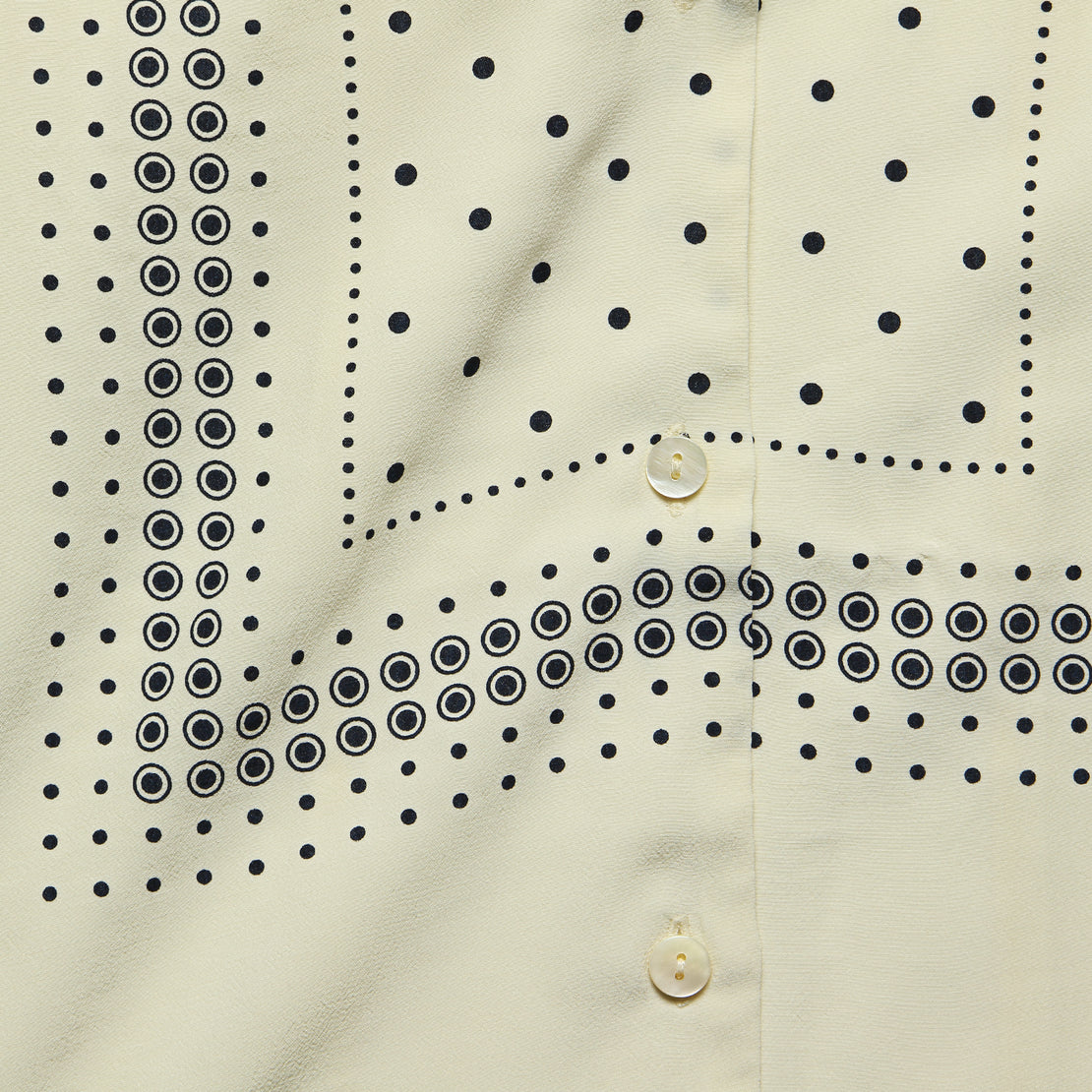 Positional Dots Print Shirt - Ecru - Nice Things - STAG Provisions - W - Tops - S/S Knit