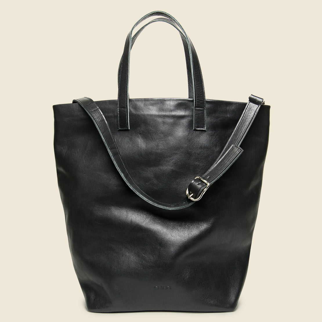 Nimes Barracas Leather Tote Bag - Black