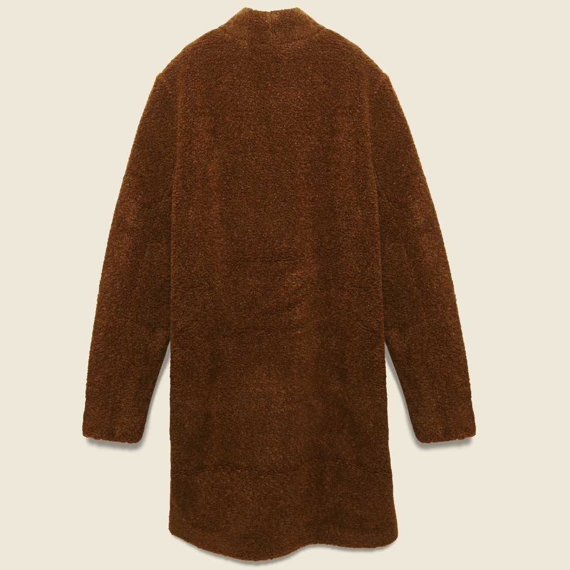Basic Sherpa Coat - Dark Brown