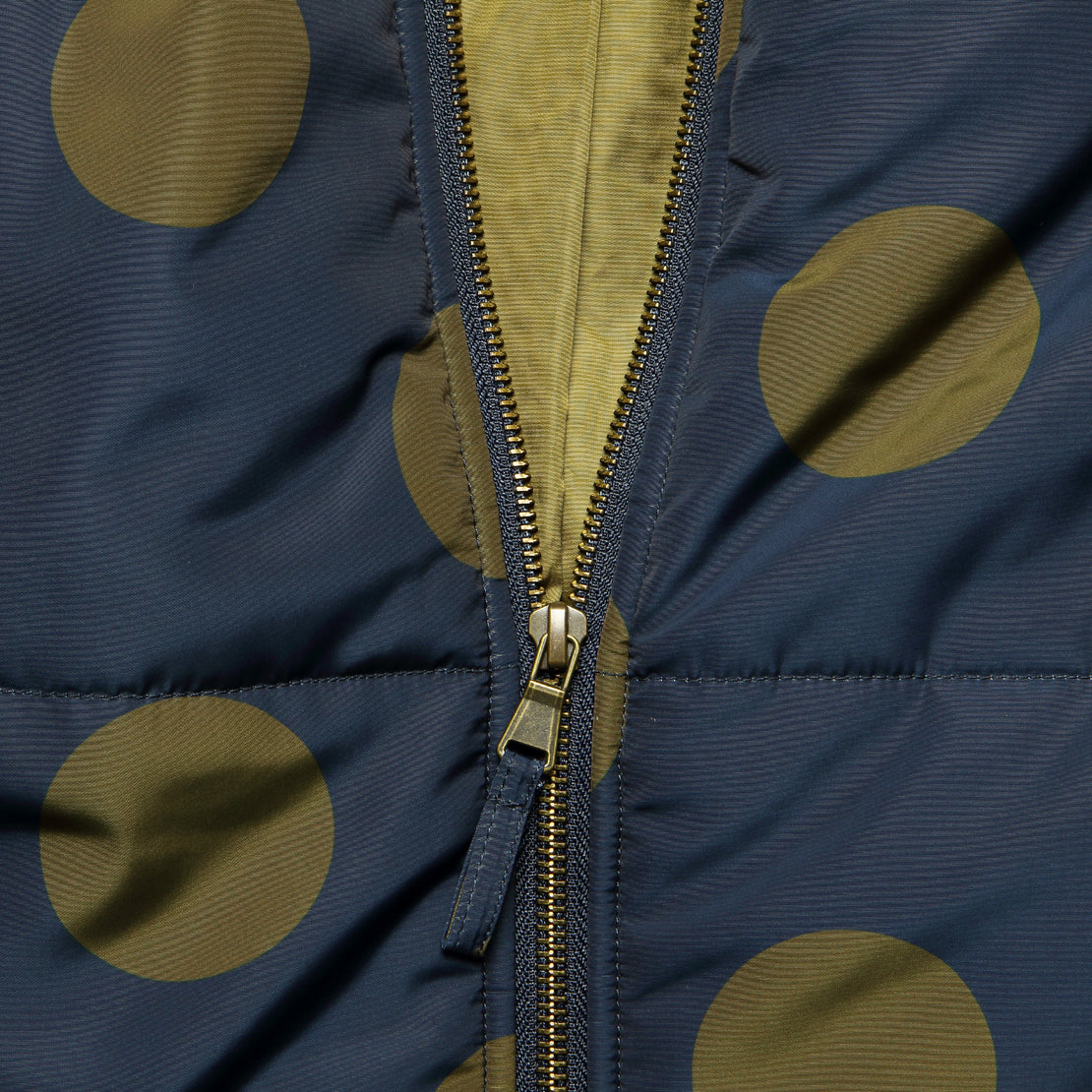 Dotted Puffer Jacket - Navy - Nice Things - STAG Provisions - W - Outerwear - Coat/Jacket