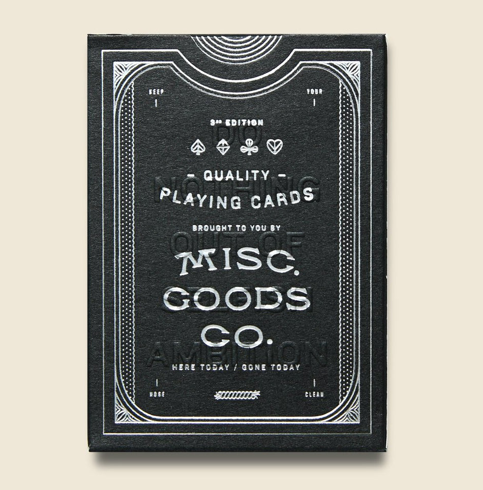 Misc Goods Co. Black Playing Cards