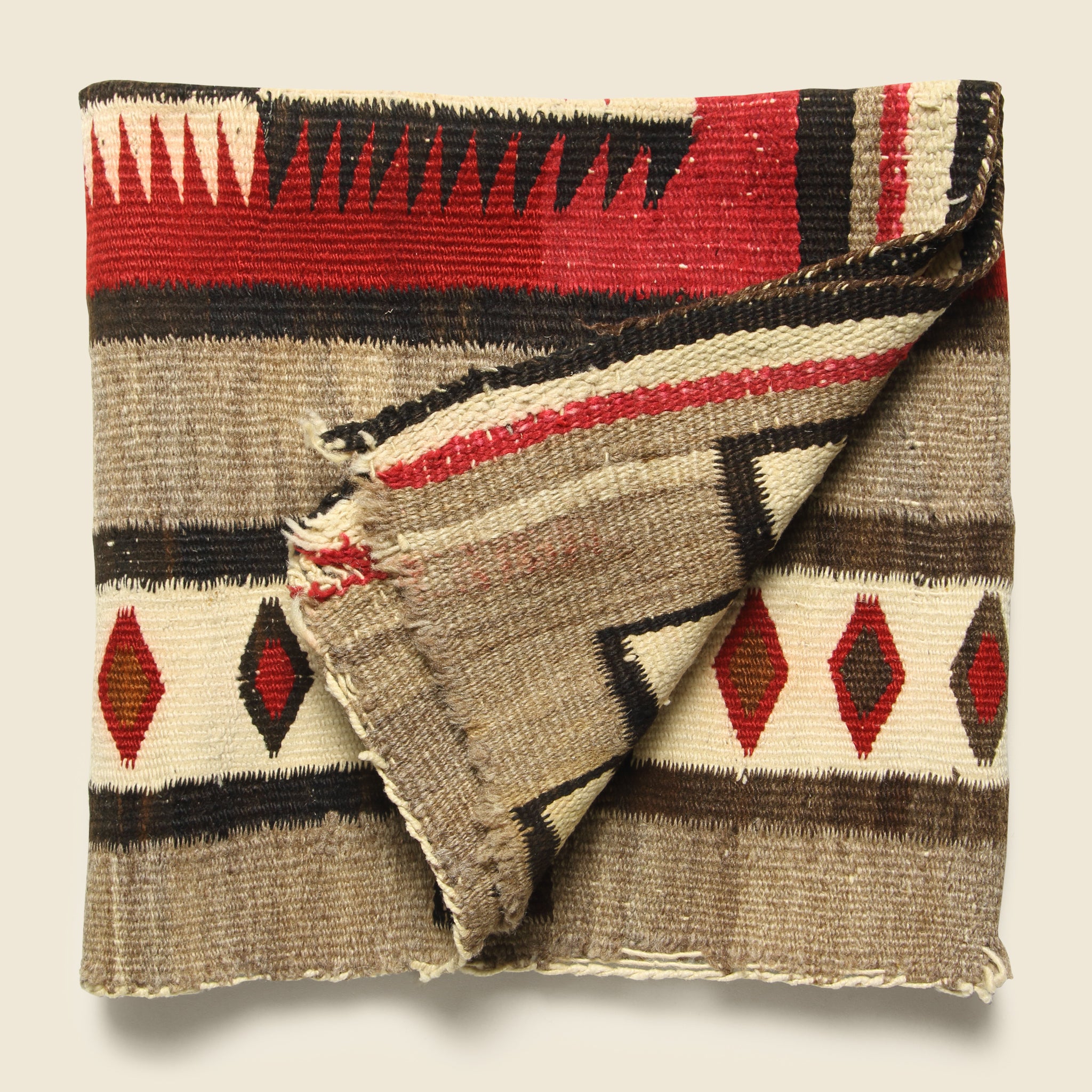 
                          Navajo Rug - Red/Beige/Brown - Vintage - STAG Provisions - One &amp; Done - Blankets &amp; Textiles
                        