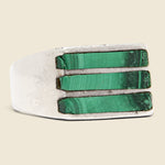Stacked Malachite Stone Ring - Sterling Silver - Vintage - STAG Provisions - One & Done - Accessories & Jewelry
