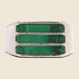 Stacked Malachite Stone Ring - Sterling Silver - Vintage - STAG Provisions - One & Done - Accessories & Jewelry