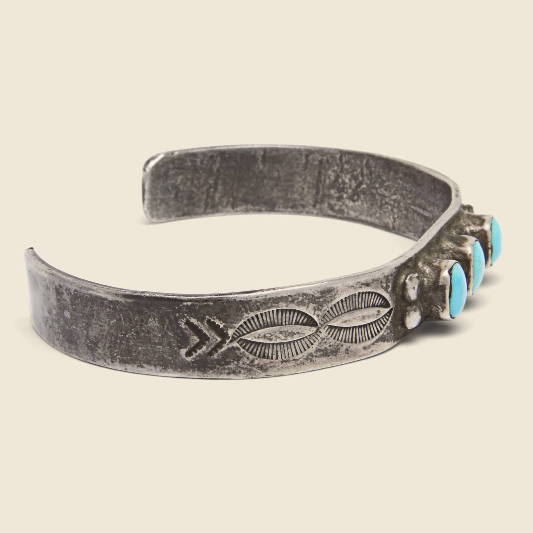 
                          Stamped Turquoise Cuff - Sterling Silver - Vintage - STAG Provisions - One &amp; Done - Accessories &amp; Jewelry
                        