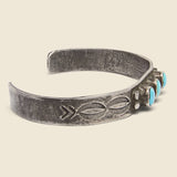 Stamped Turquoise Cuff - Sterling Silver - Vintage - STAG Provisions - One & Done - Accessories & Jewelry