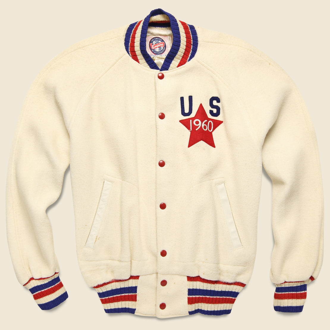 Vintage 1960s Hearst All Stars Bomber Jacket - Cream