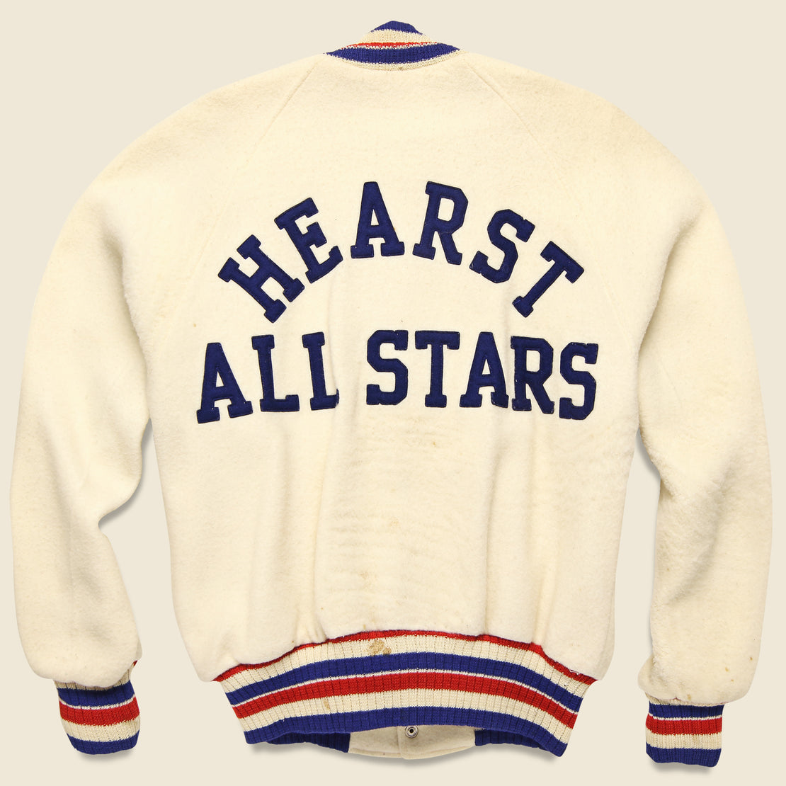 1960s Hearst All Stars Bomber Jacket - Cream