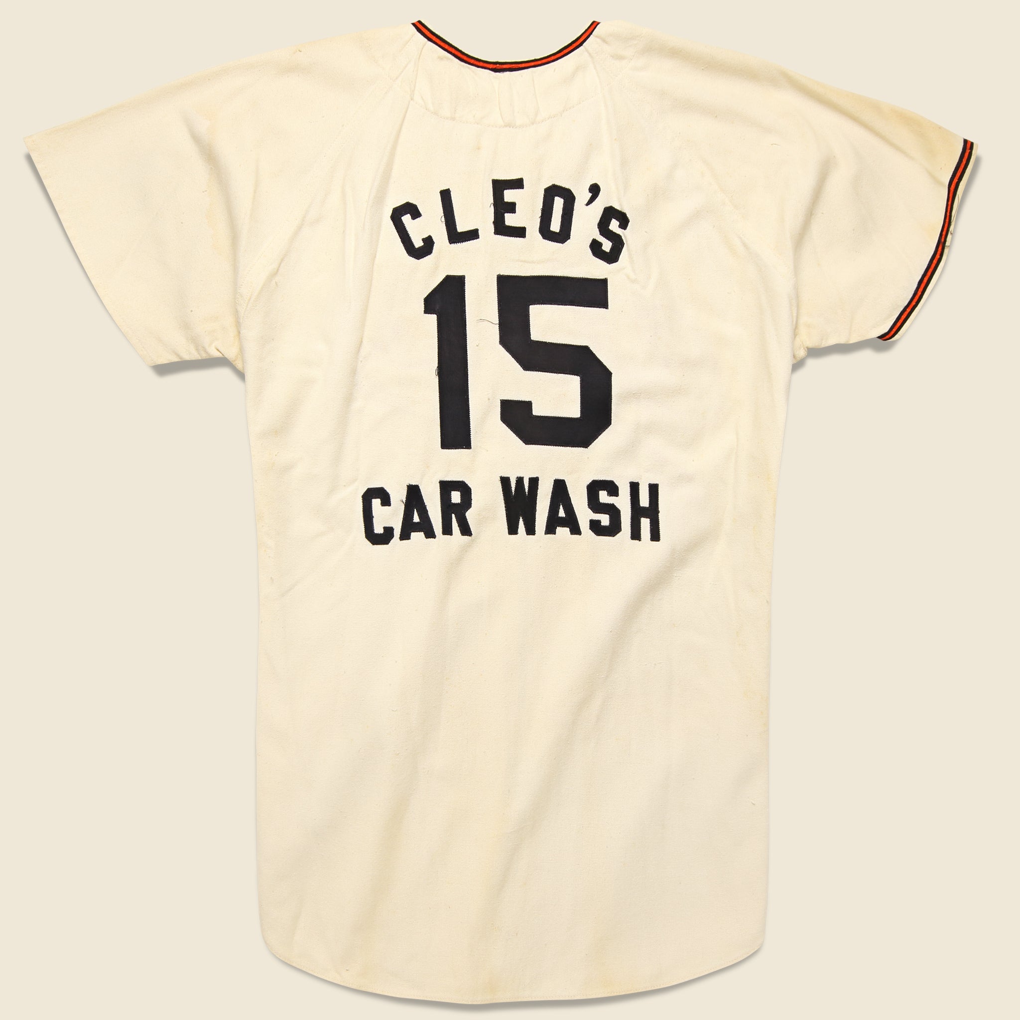 
                          Cleo&#39;s Car Wash Zip Up Jersey - Cream - Vintage - STAG Provisions - One &amp; Done - Apparel
                        