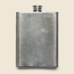 Etched Flask - Pewter - Vintage - STAG Provisions - One & Done - Barware & Smoking