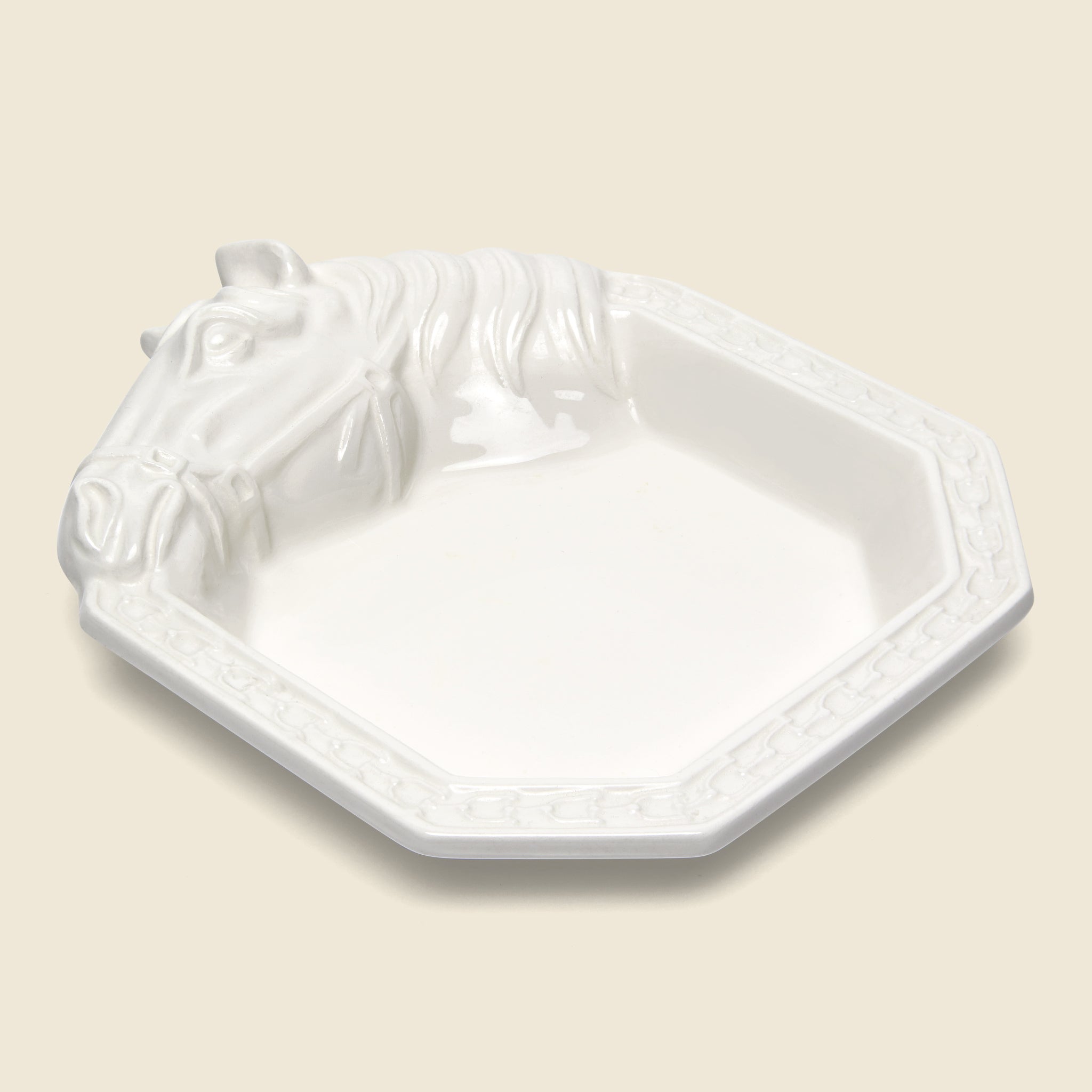 Porcelain Horse Catch All - White - Vintage - STAG Provisions - One & Done - Miscellaneous