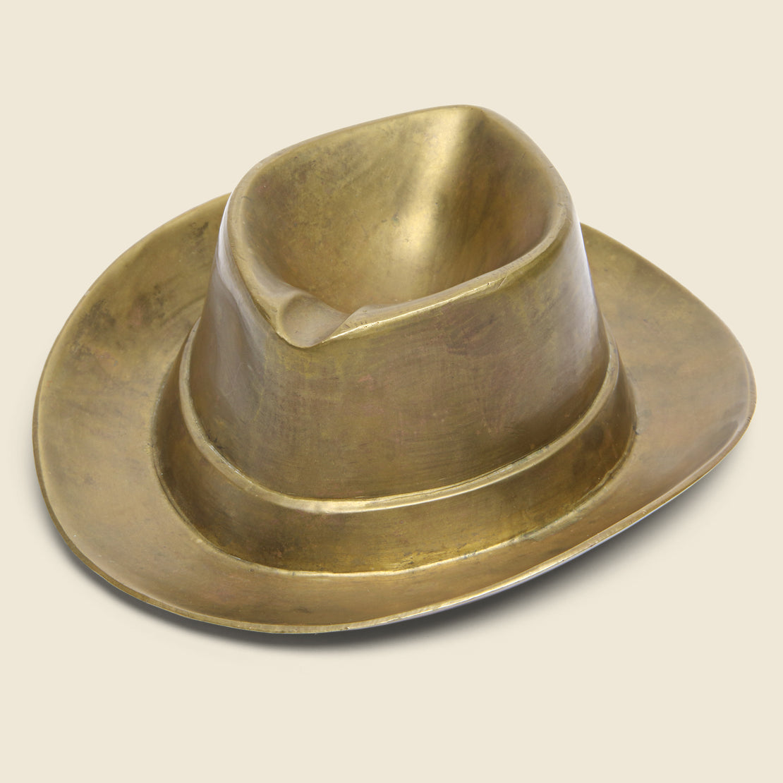 Vintage Cowboy Hat Ashtray - Brass