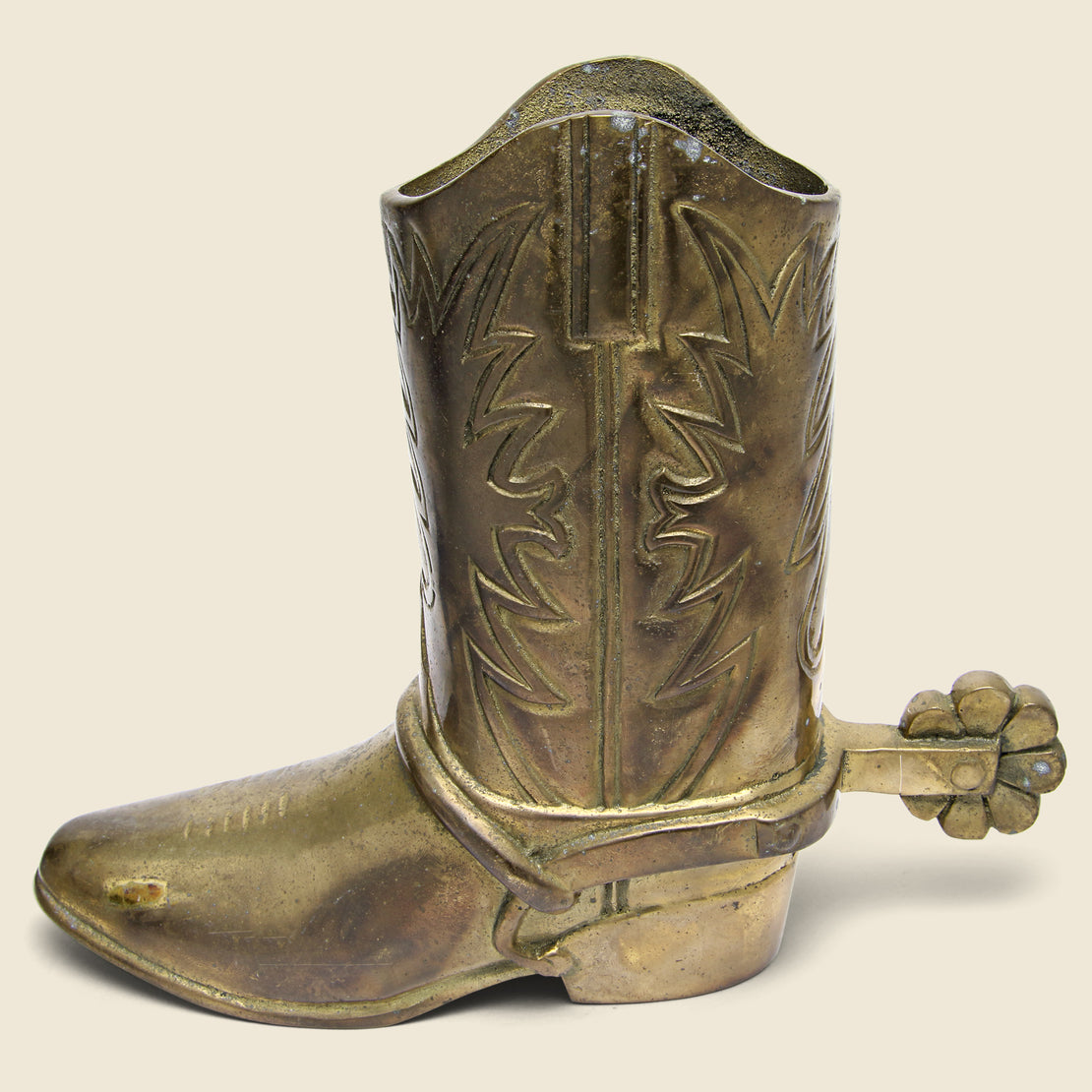 Brass Boot With Spur - Left - Vintage - STAG Provisions - One & Done - Miscellaneous