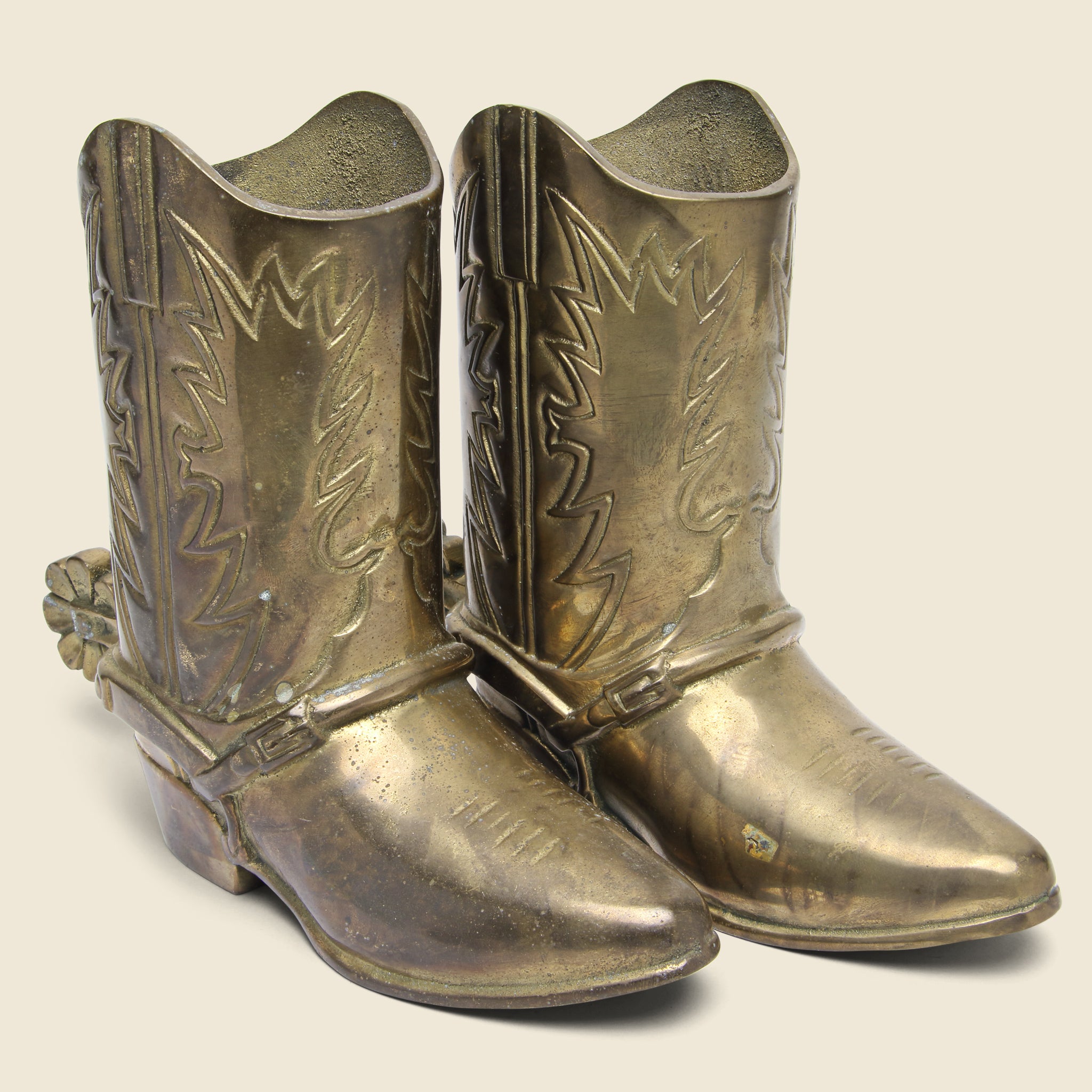 Brass Boot With Spur - Right - Vintage - STAG Provisions - One & Done - Miscellaneous