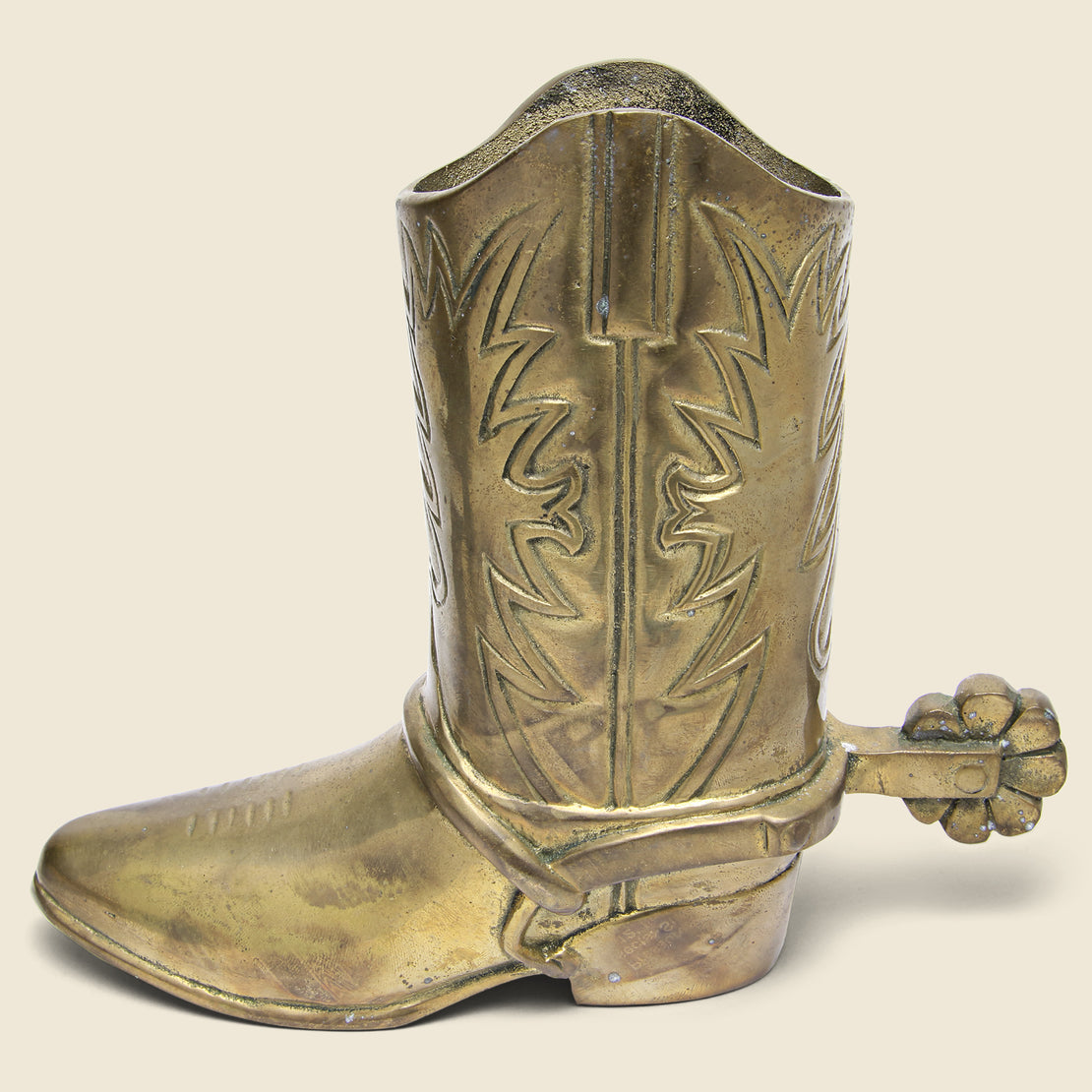 Brass Boot With Spur - Right - Vintage - STAG Provisions - One & Done - Miscellaneous