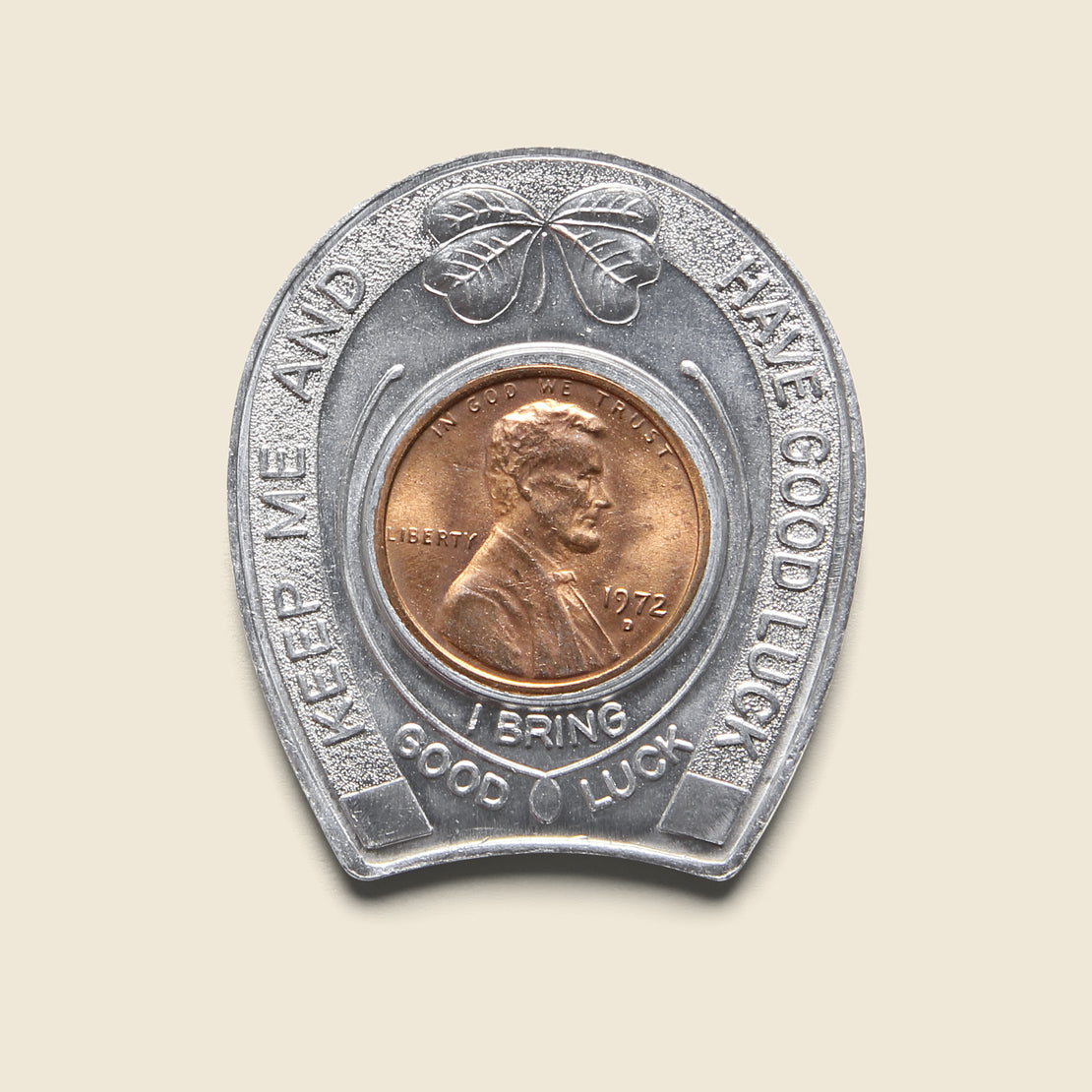 Vintage Lucky Metal Horseshoe Coin