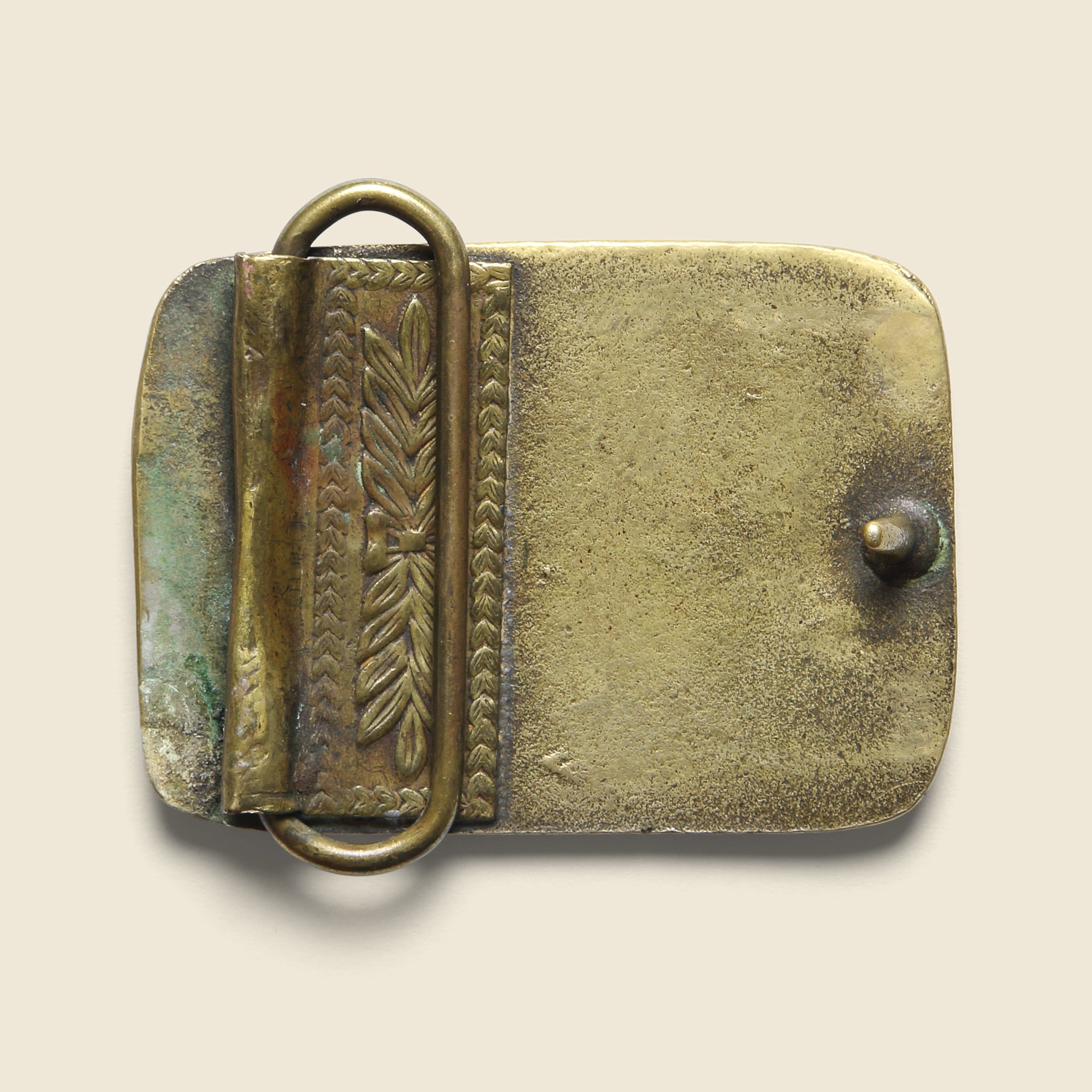 Pot Leaf Belt Buckle - Brass - Vintage - STAG Provisions - One & Done - Accessories & Jewelry