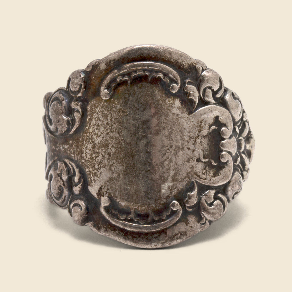 Ornate Spoon Ring - Silver