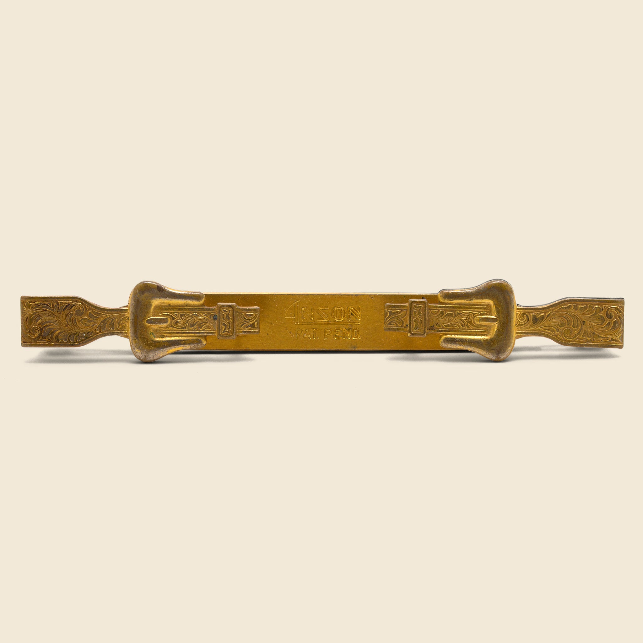 Double Buckle Tie Bar - Brass - Vintage - STAG Provisions - One & Done - Accessories & Jewelry