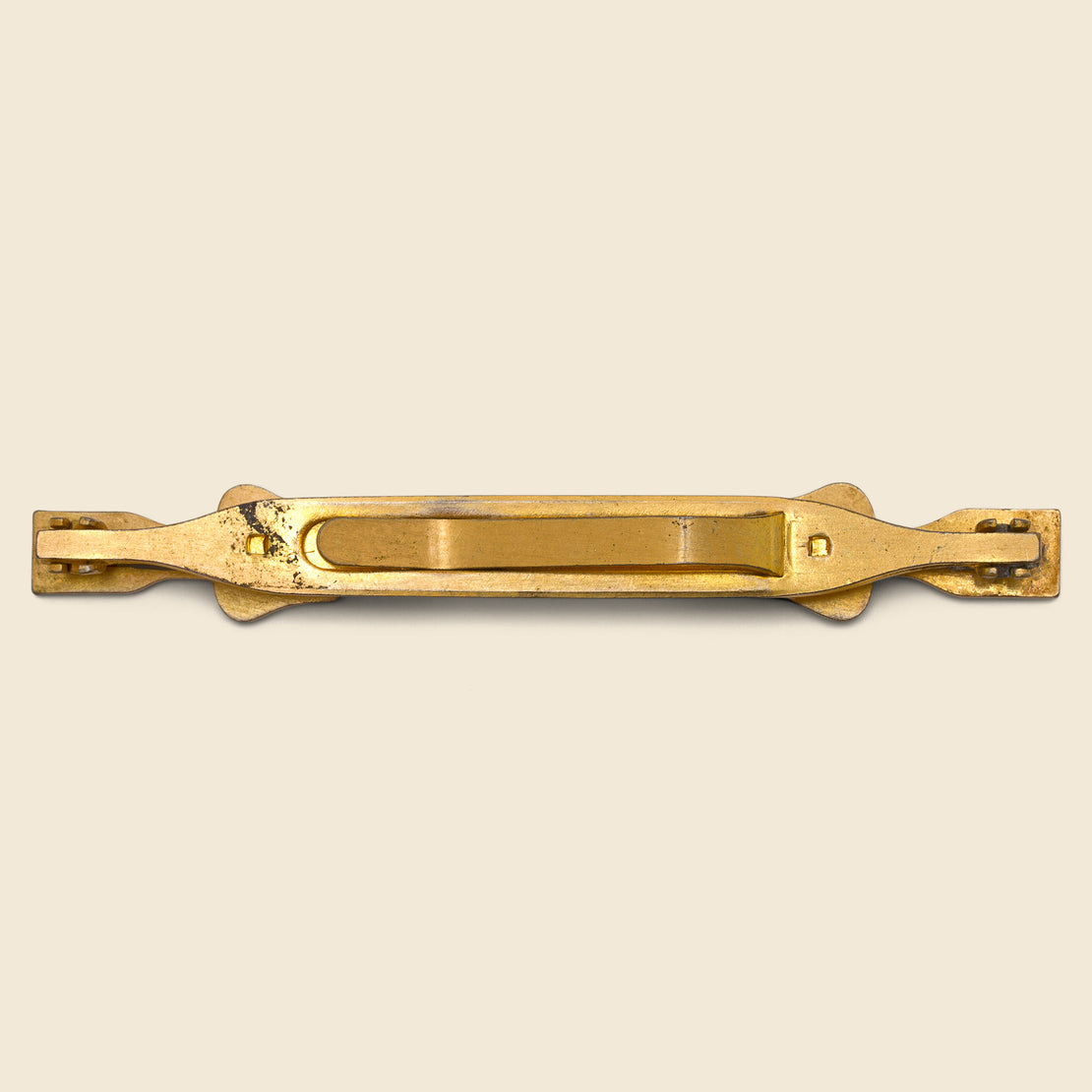 Double Buckle Tie Bar - Brass - Vintage - STAG Provisions - One & Done - Accessories & Jewelry