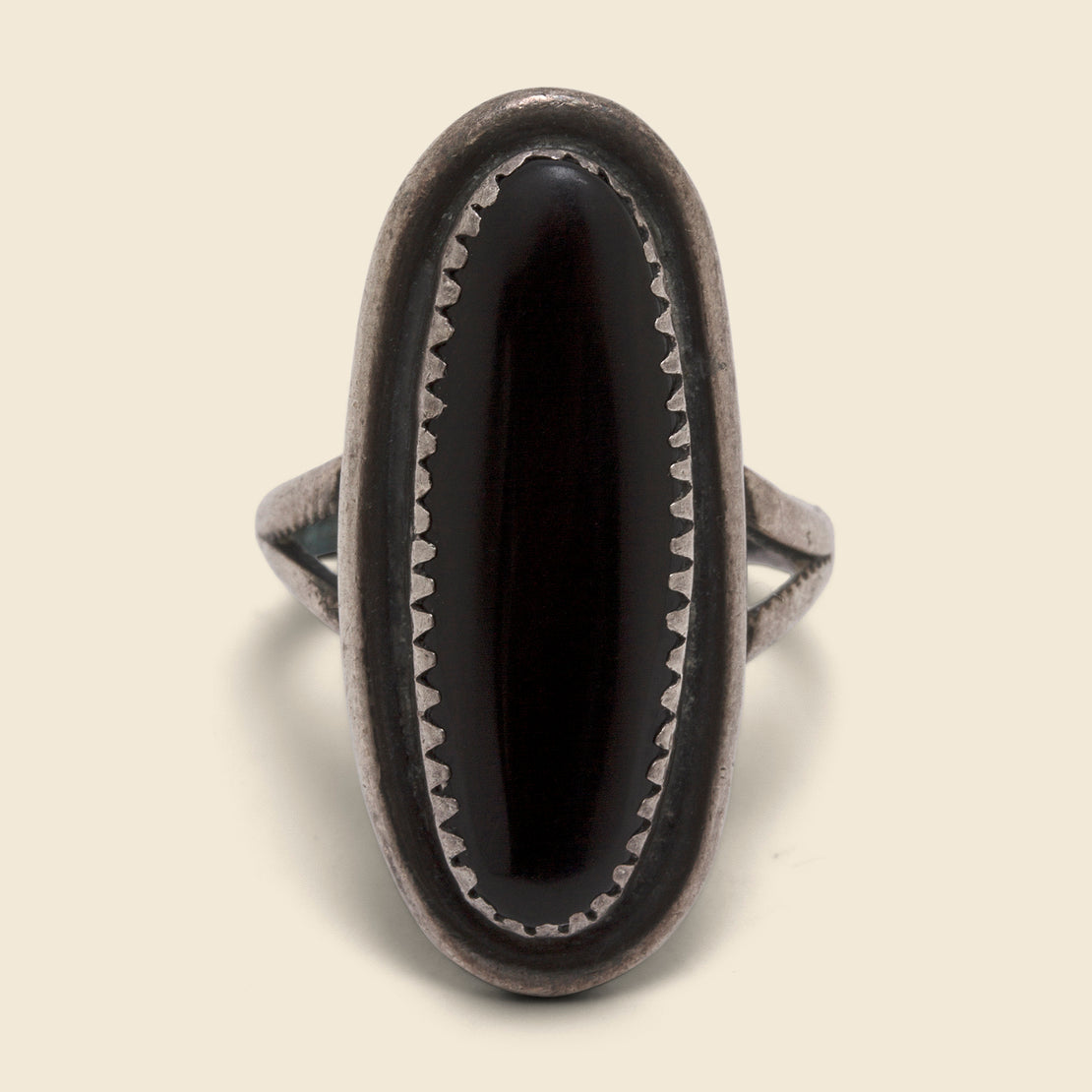 Oval Onyx Ring - Silver - Vintage - STAG Provisions - W - One & Done - Accessories & Jewelry