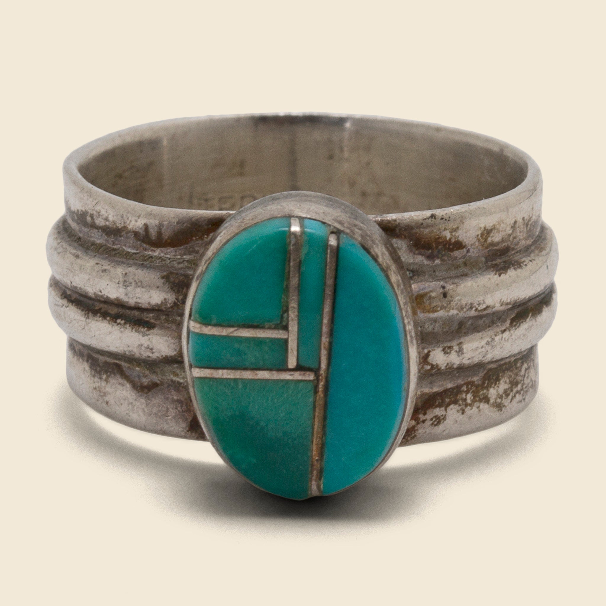 
                          Five Panel Turquoise Ring - Sterling Silver - Vintage - STAG Provisions - W - One &amp; Done - Accessories &amp; Jewelry
                        