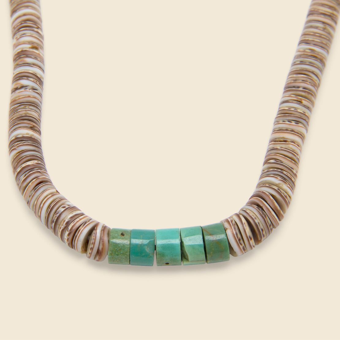 Heishe Necklace - Turquoise & Pin Shell