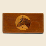 Inlaid Wooden Horse Marquetry Box - Vintage - STAG Provisions - One & Done - Miscellaneous