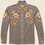 HBarC Shirt - Brown with Flowers - Vintage - STAG Provisions - One & Done - Apparel