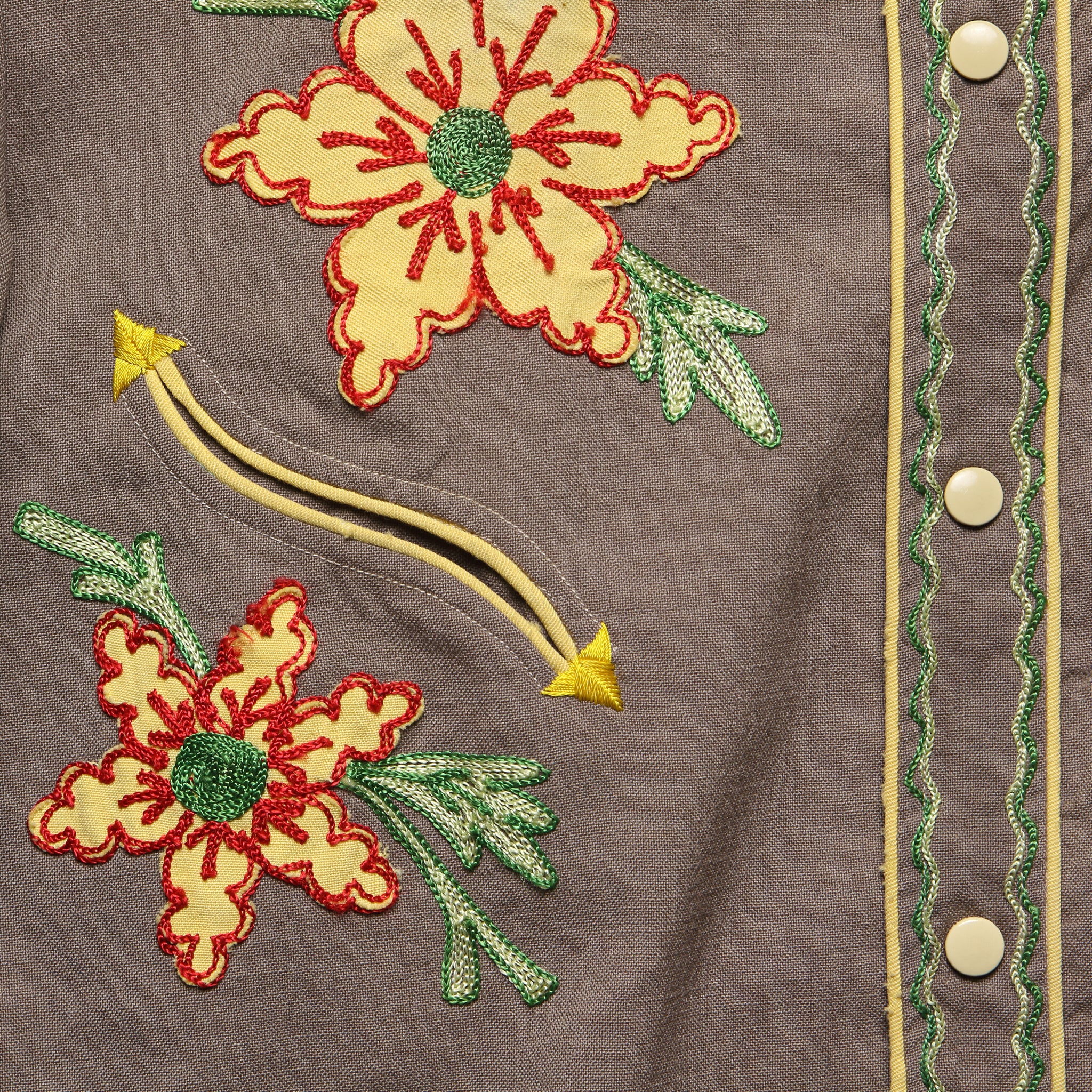 HBarC Shirt - Brown with Flowers - Vintage - STAG Provisions - One & Done - Apparel