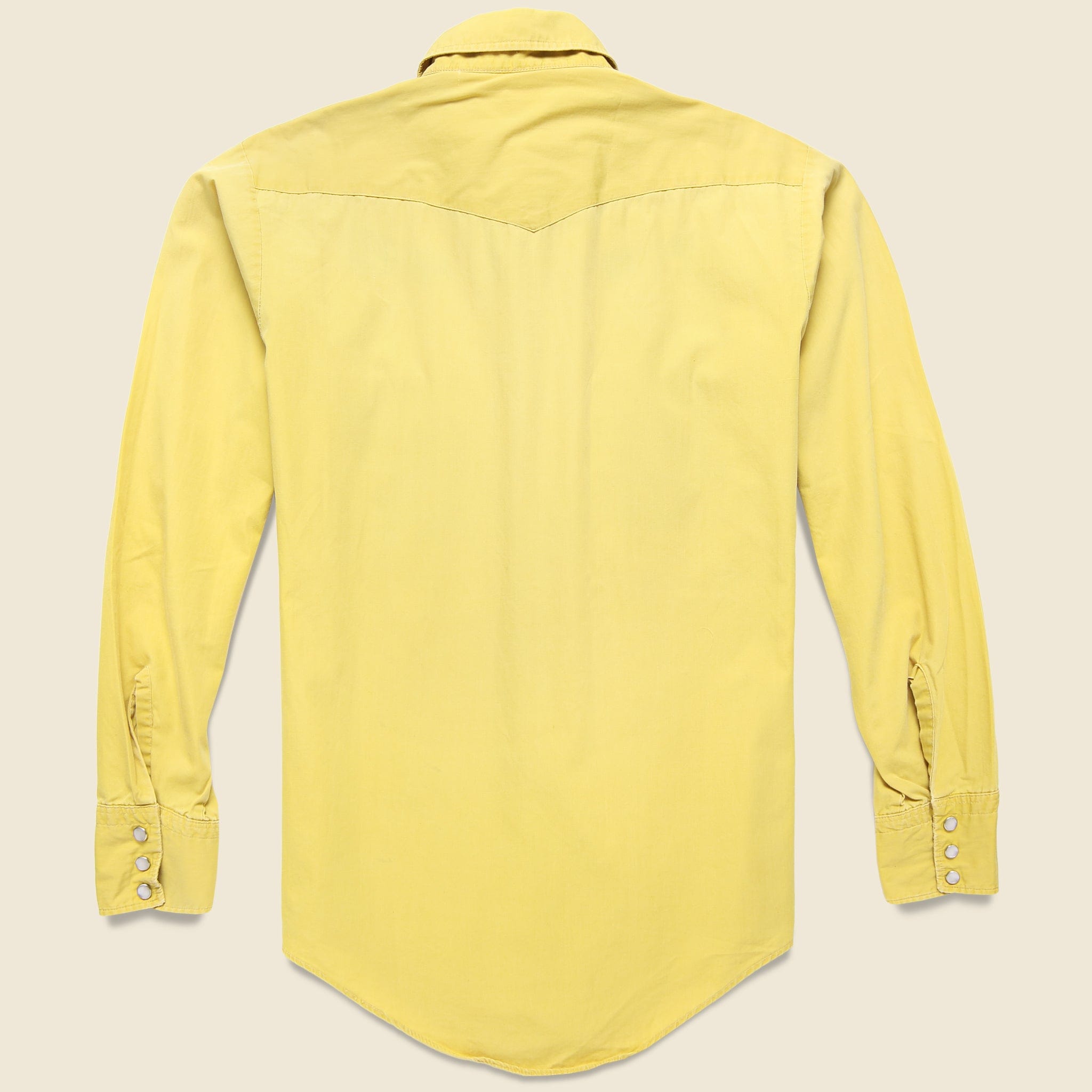 Western Shirt with Embroidered Black Roses - Yellow - Vintage - STAG Provisions - One & Done - Apparel