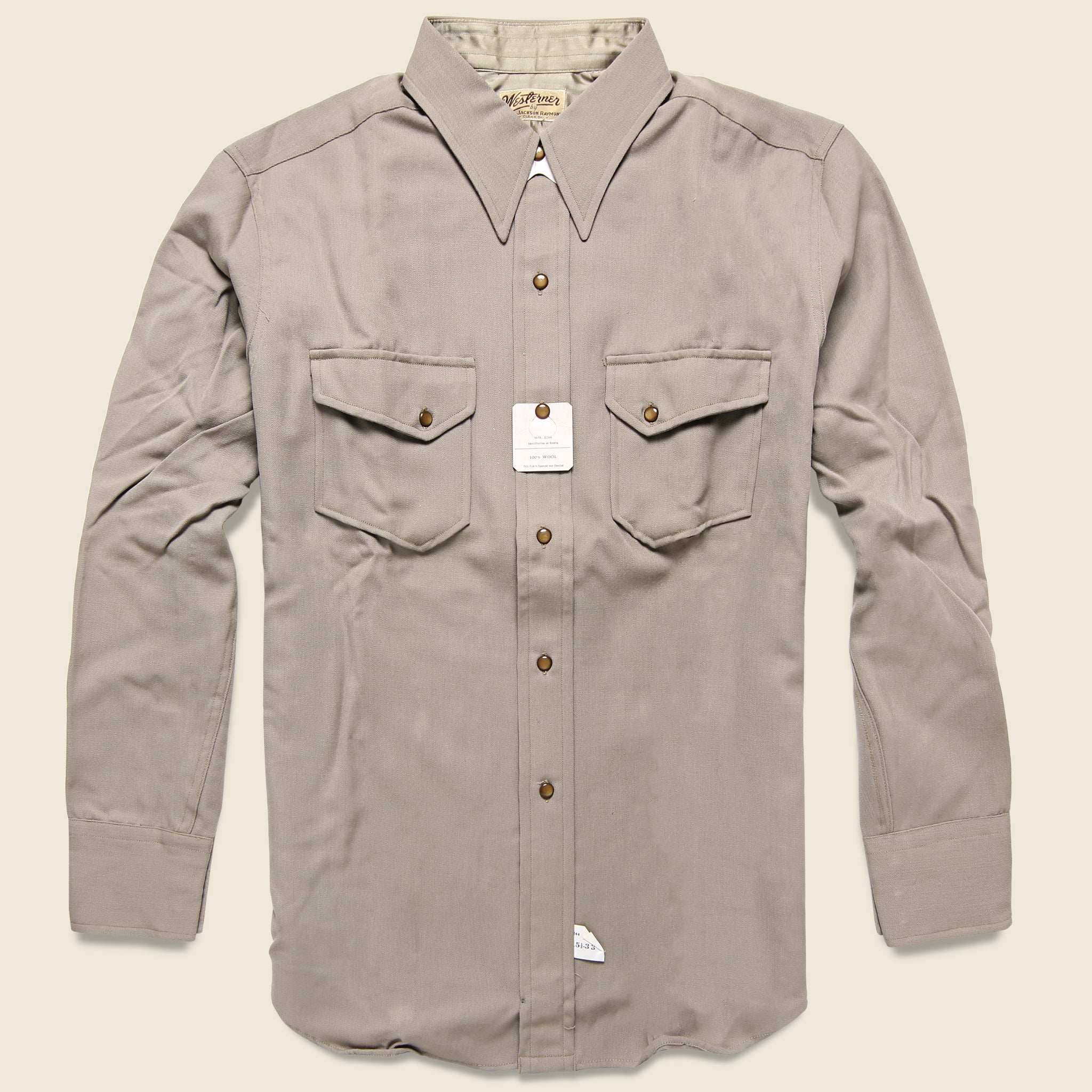 
                          Deadstock Western Shirt - Grey - Vintage - STAG Provisions - One &amp; Done - Apparel
                        