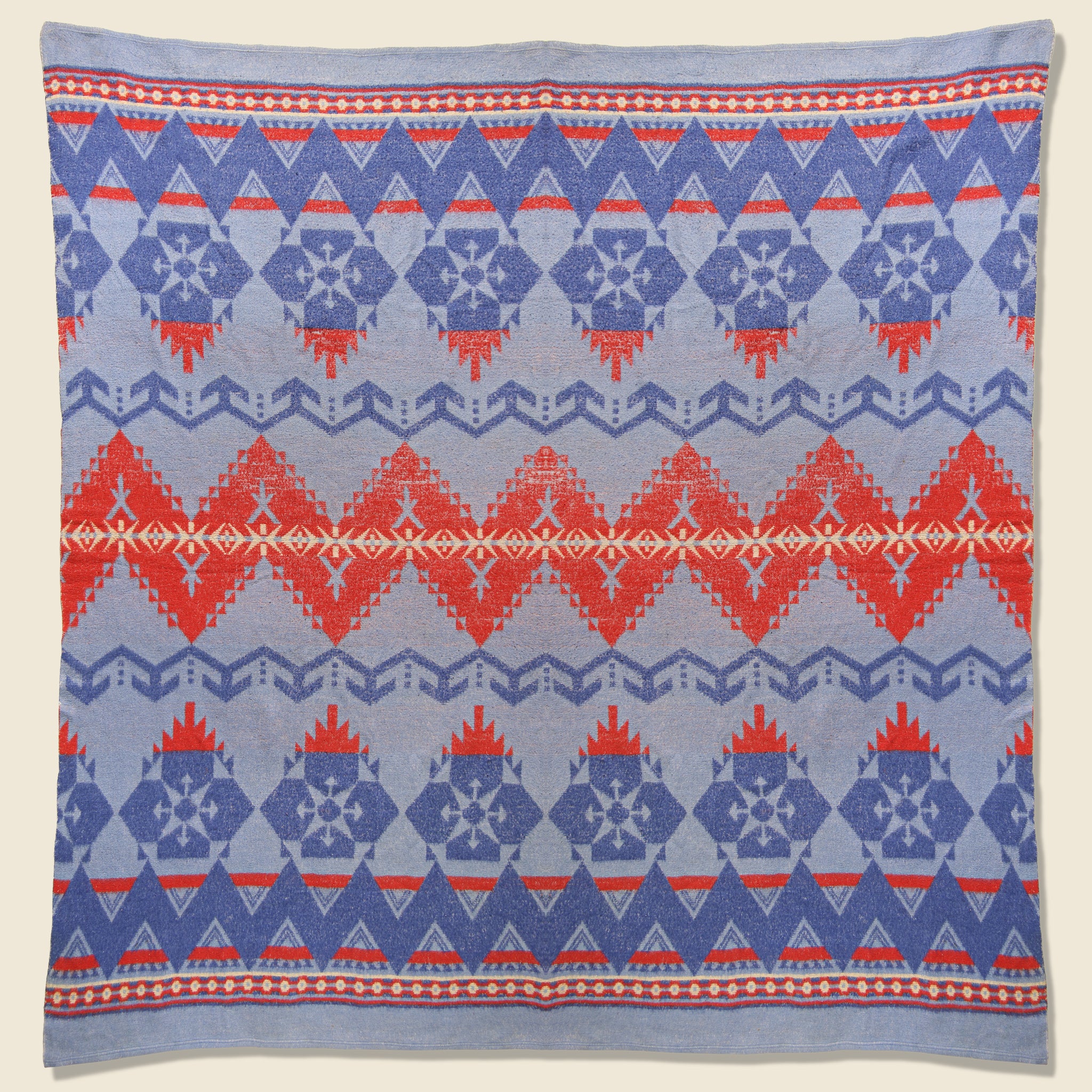 Flannel Camp Blanket - Blue/Red - Vintage - STAG Provisions - One & Done - Blankets & Textiles