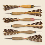 Turkey Feather Darts Set - Brown - Vintage - STAG Provisions - One & Done - Miscellaneous