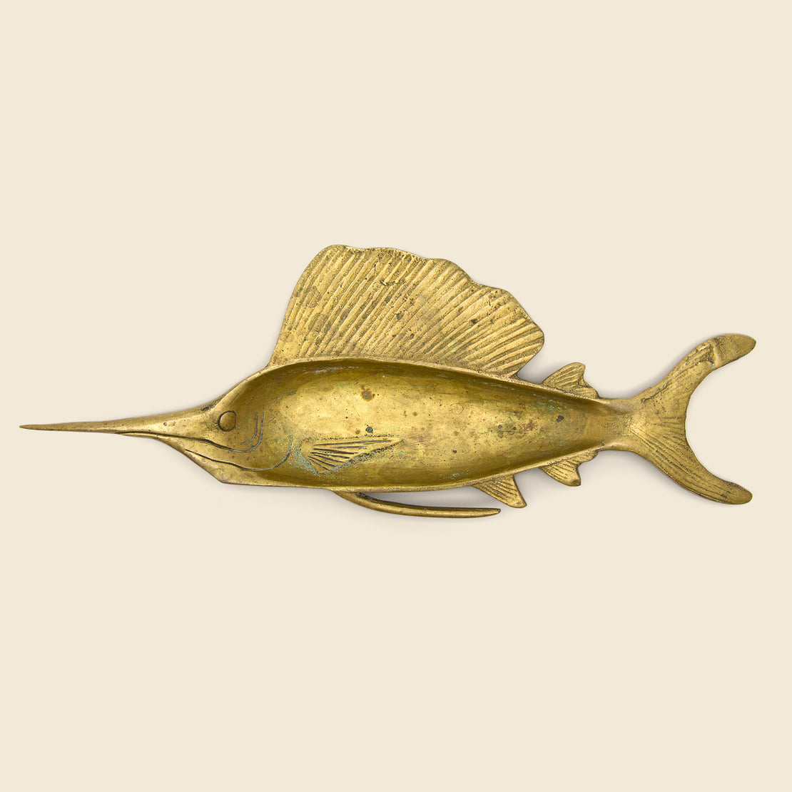 Vintage Swordfish Catch All - Brass
