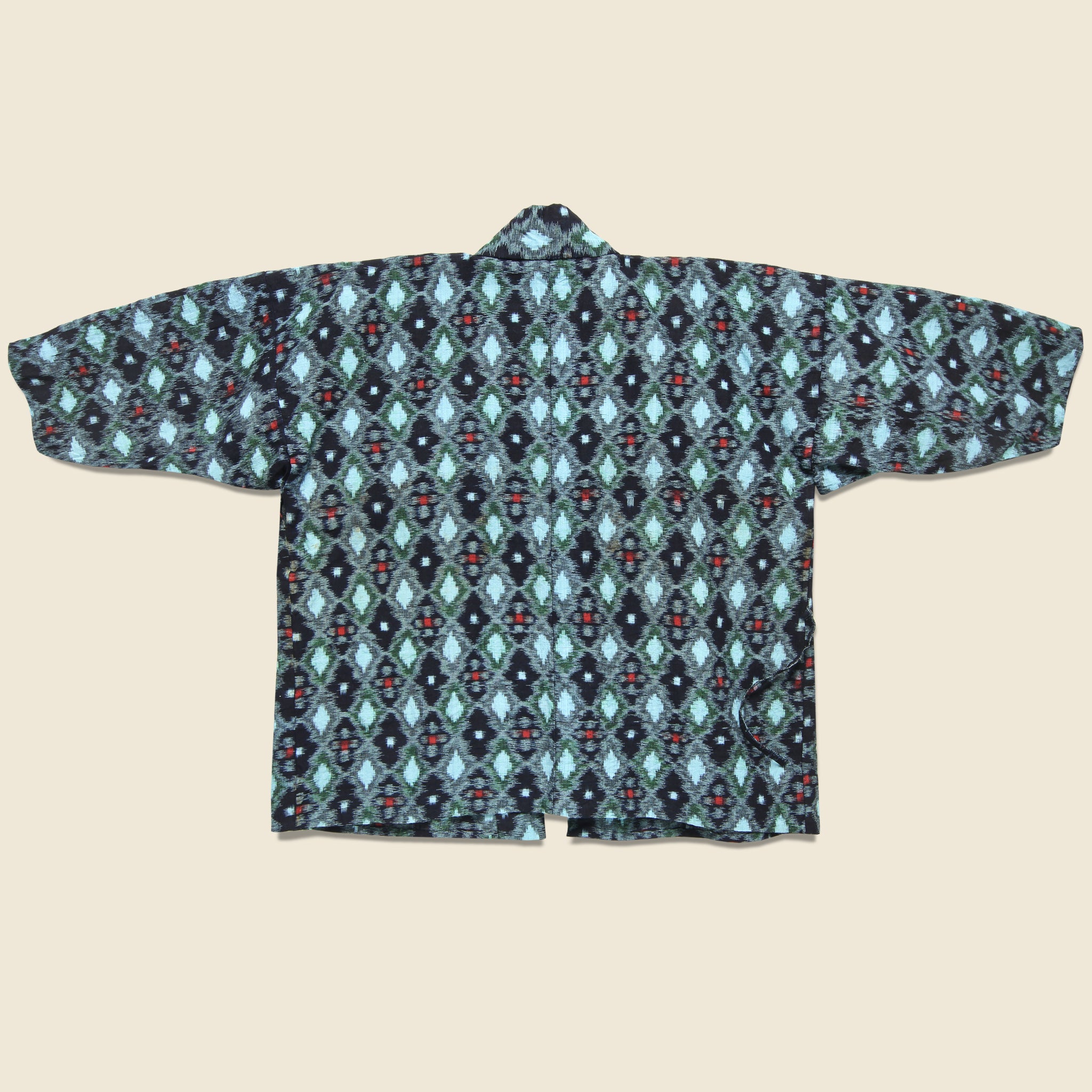 
                          Kasuri Ikat Japanese Kendo Jacket - Indigo/Turquoisel - Vintage - STAG Provisions - W - One &amp; Done - Apparel
                        