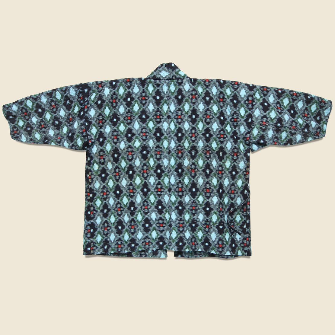 Kasuri Ikat Japanese Kendo Jacket - Indigo/Turquoisel