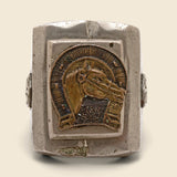 Silver & Brass Horse Biker Ring - Vintage - STAG Provisions - One & Done - Accessories & Jewelry
