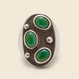 3 Stone Turquoise & Silver Ring - Vintage - STAG Provisions - One & Done - Accessories & Jewelry