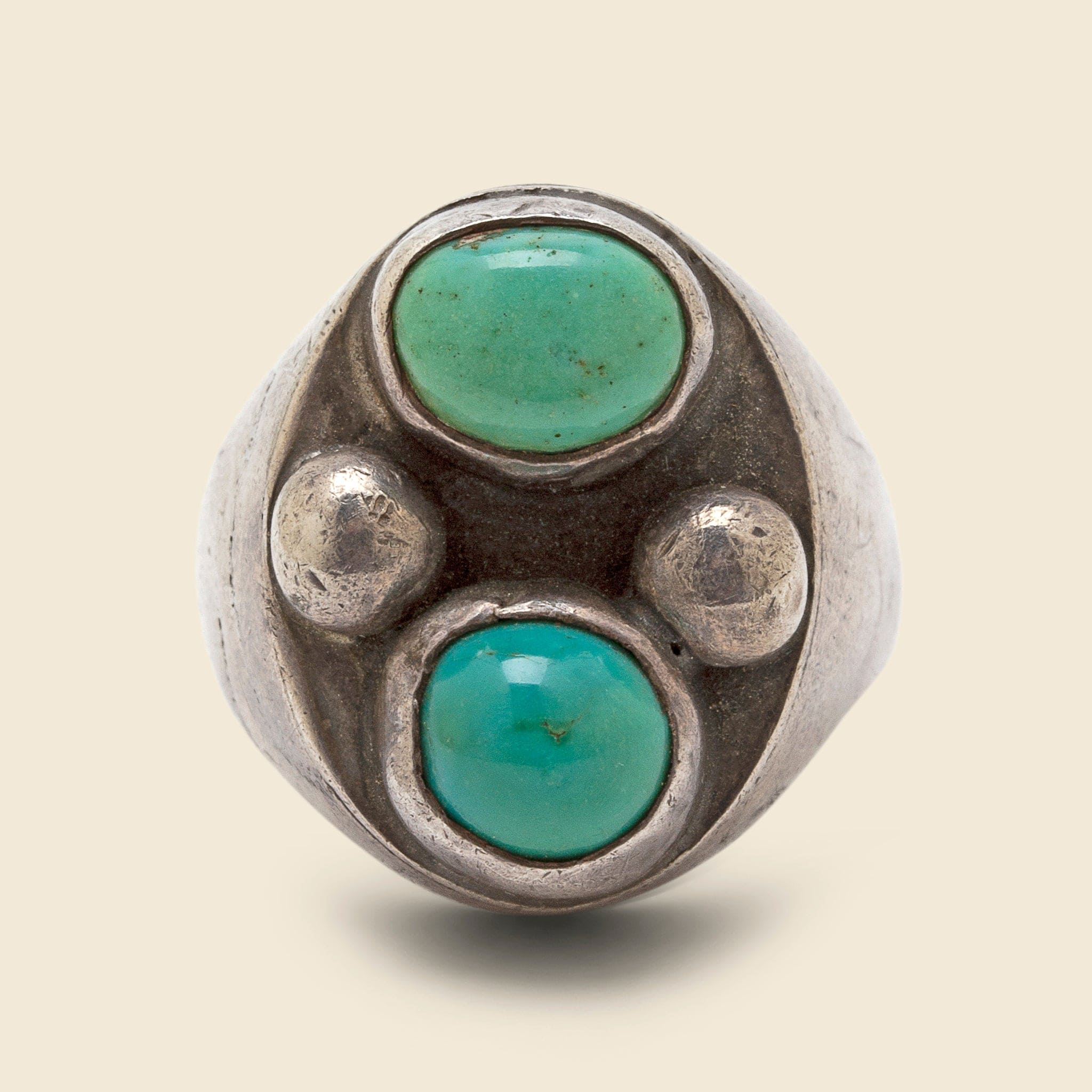 
                          Two Stone Turquoise &amp; Silver Ring - Vintage - STAG Provisions - One &amp; Done - Accessories &amp; Jewelry
                        