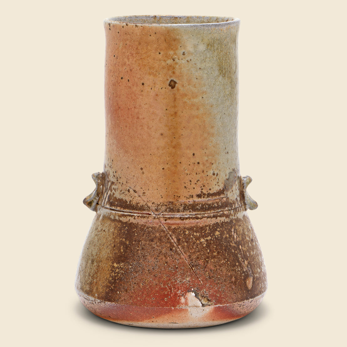 Vintage Neutral Glazed Studio Pottery Vase