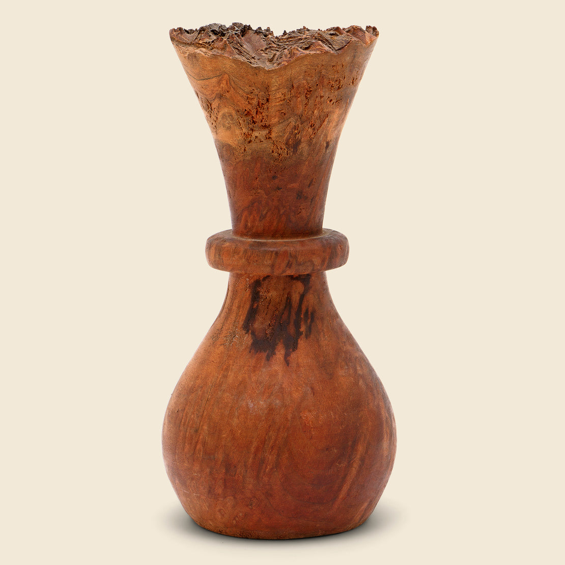 Vintage Handmade Wooden Vase