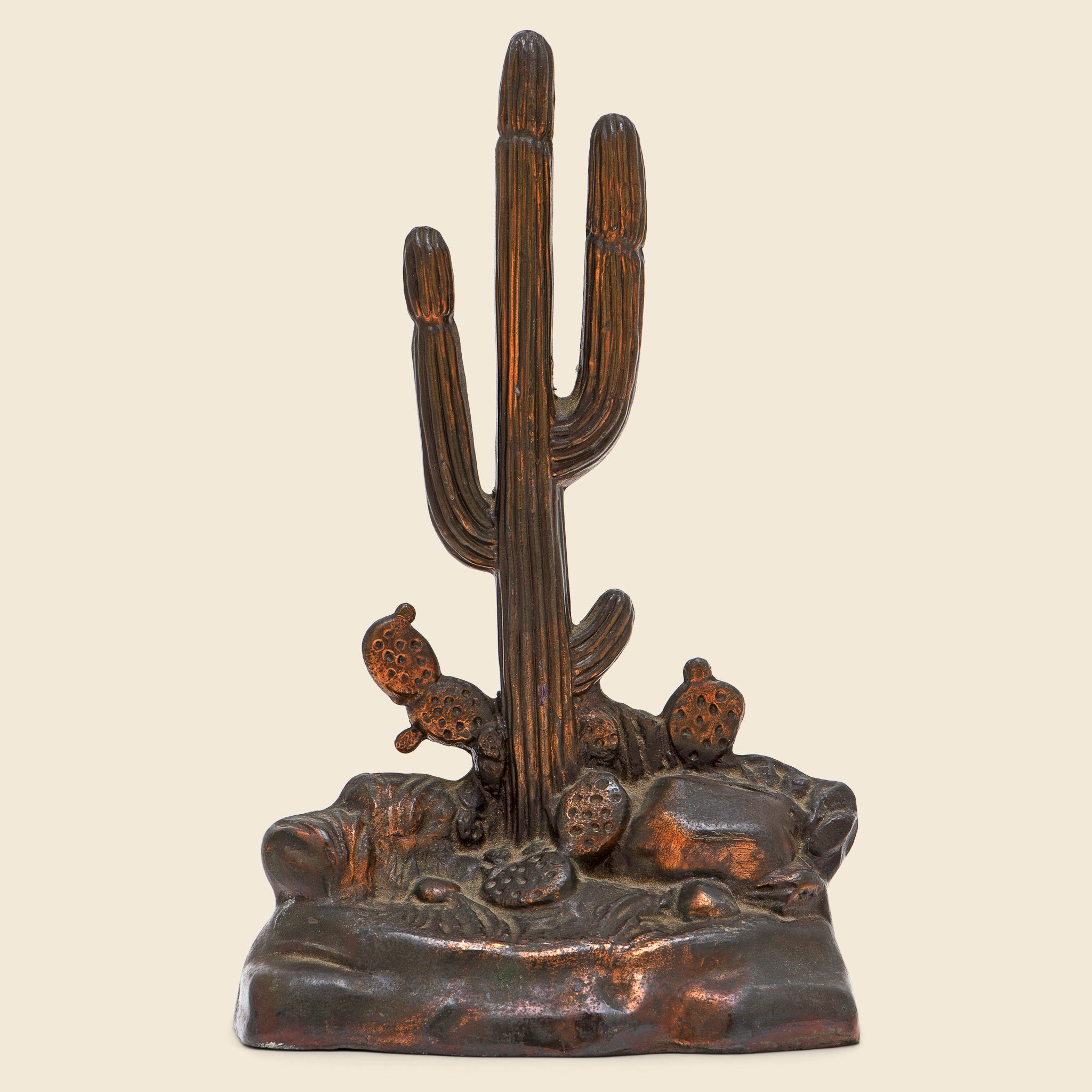 Copper Cactus Bookend - Vintage - STAG Provisions - One & Done - Miscellaneous