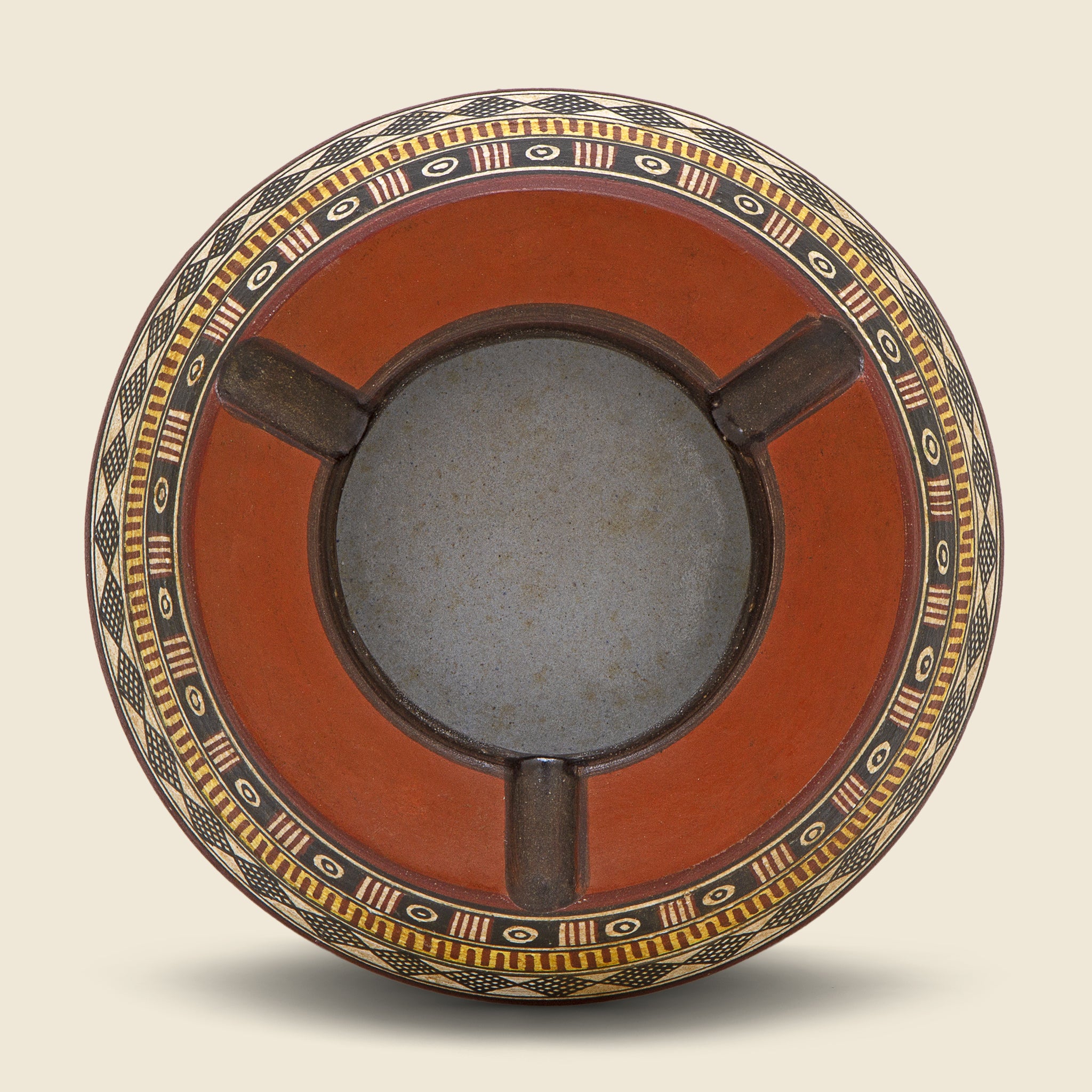 Clay Ashtray with Incan Design - Vintage - STAG Provisions - One & Done - Barware & Smoking