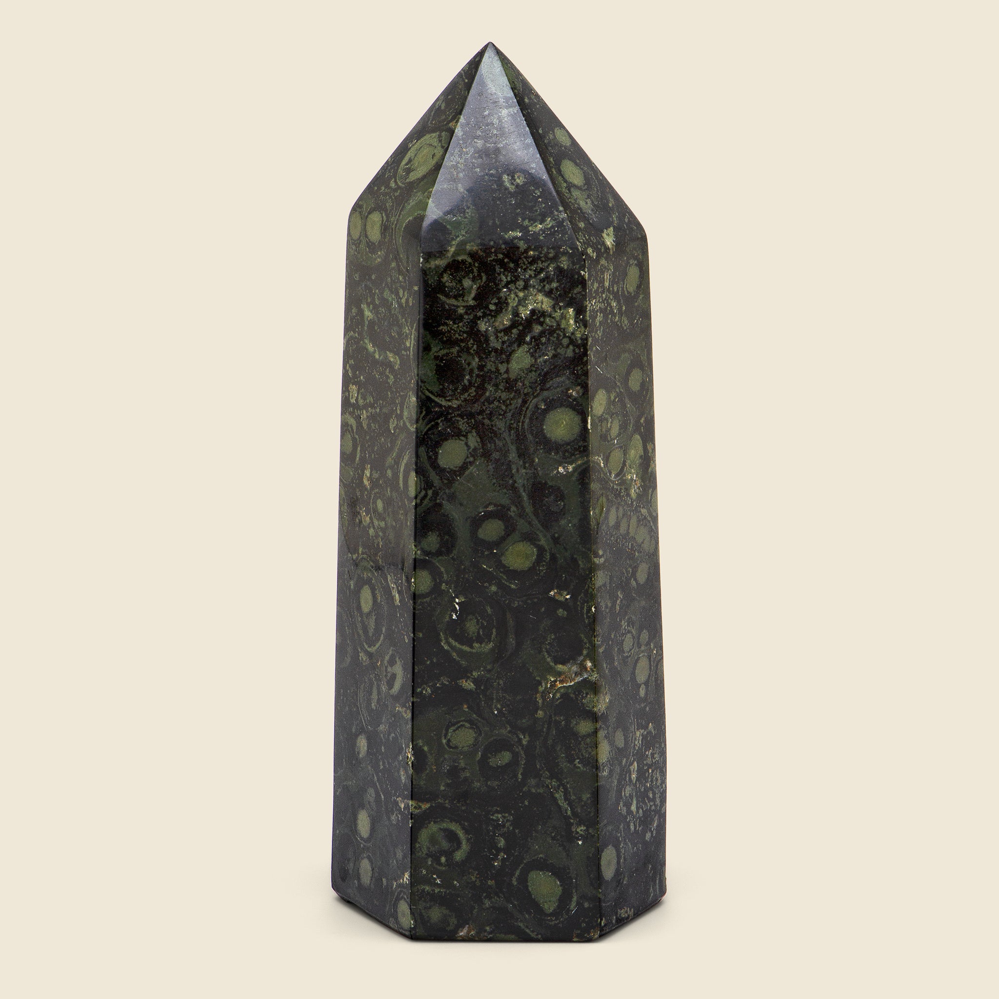 
                          Kambaba Jasper Stone Obelisk - Vintage - STAG Provisions - One &amp; Done - Art
                        