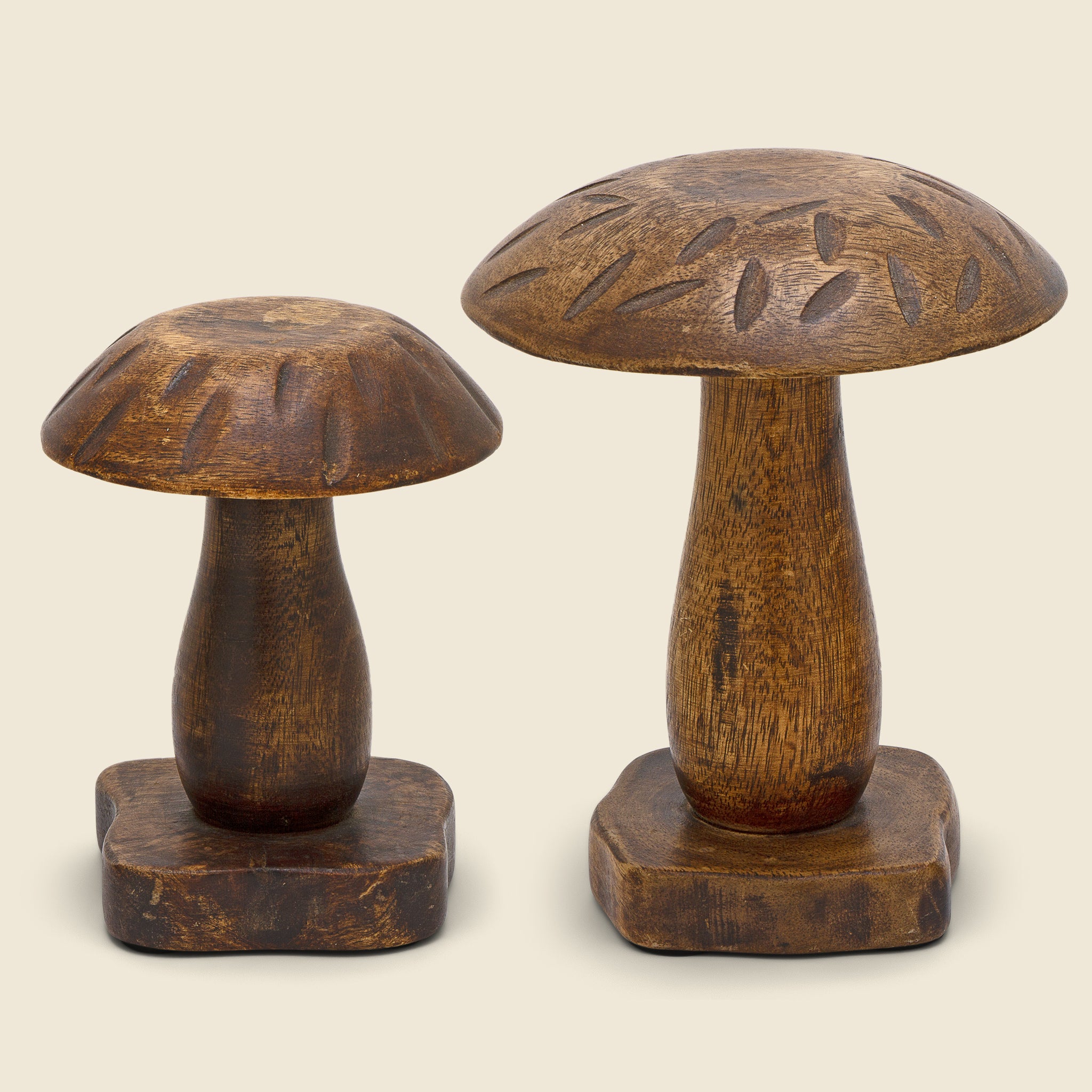 
                          1970s Pair of Wooden Mushrooms - Vintage - STAG Provisions - One &amp; Done - Art
                        