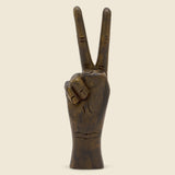 Hand-Carved Wood Peace Hand - Vintage - STAG Provisions - One & Done - Art