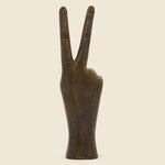 Hand-Carved Wood Peace Hand - Vintage - STAG Provisions - One & Done - Art