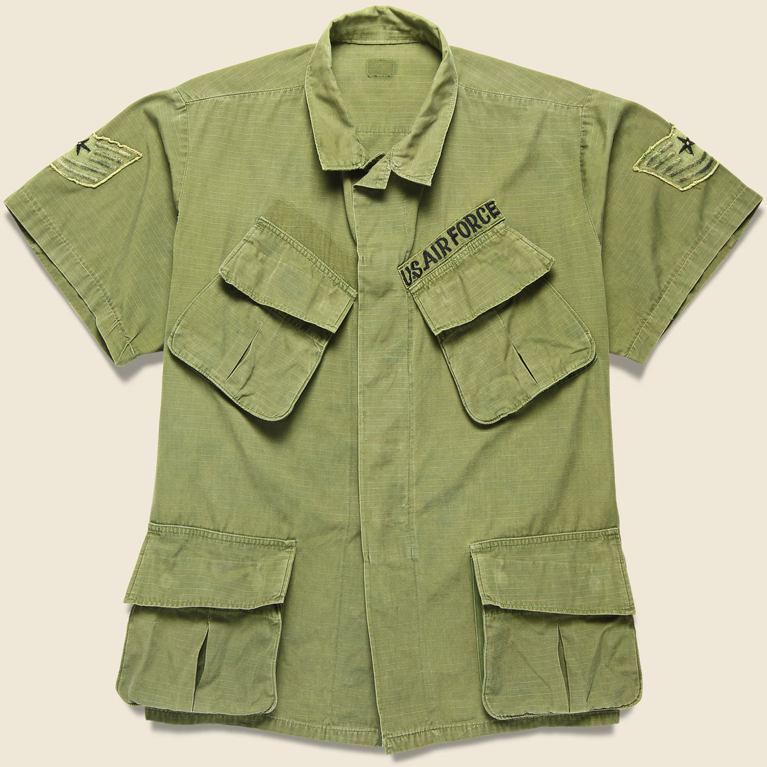Vintage Vietnam US Air Force Jungle Fatigue Tropical Combat Shirt